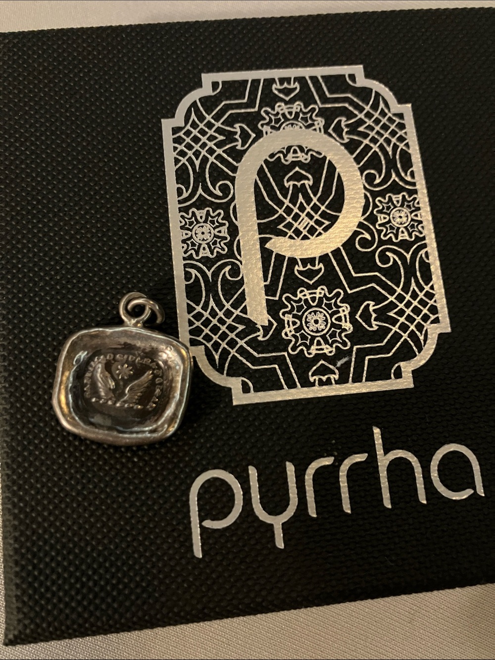 Pyrrha silver wing star wax seal pendant talisman